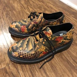 Dr. Martens 1461 Oxfords- Koi Tattoo Print. *Rare*